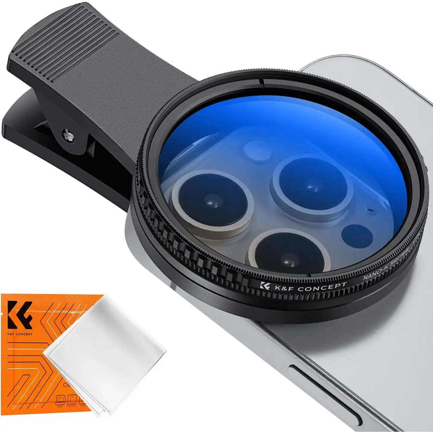 K&F Concept 52mm Clip-on CPL Phone Camera Lens Filter Kit - 1